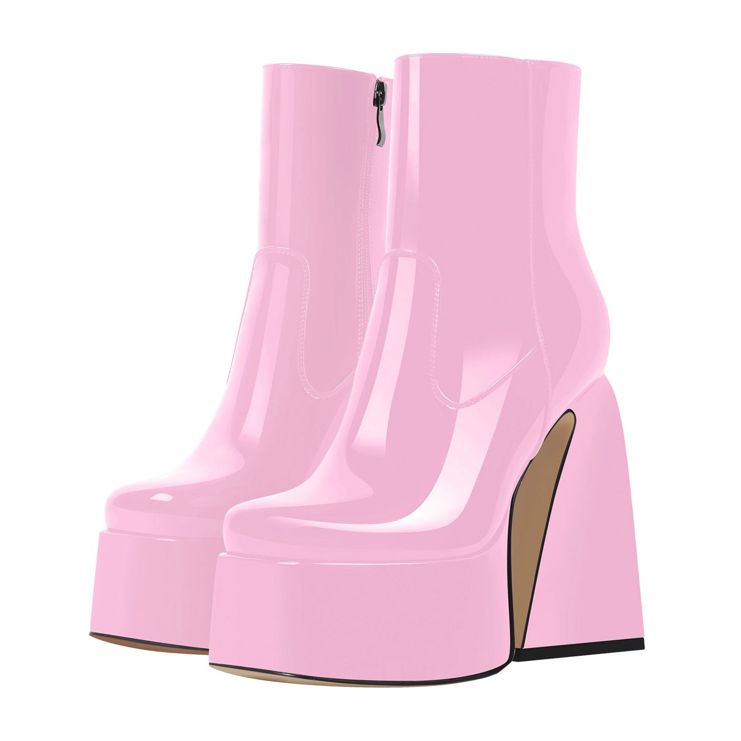 Platform Chunky High Heels Ankle Boots - Onlymaker