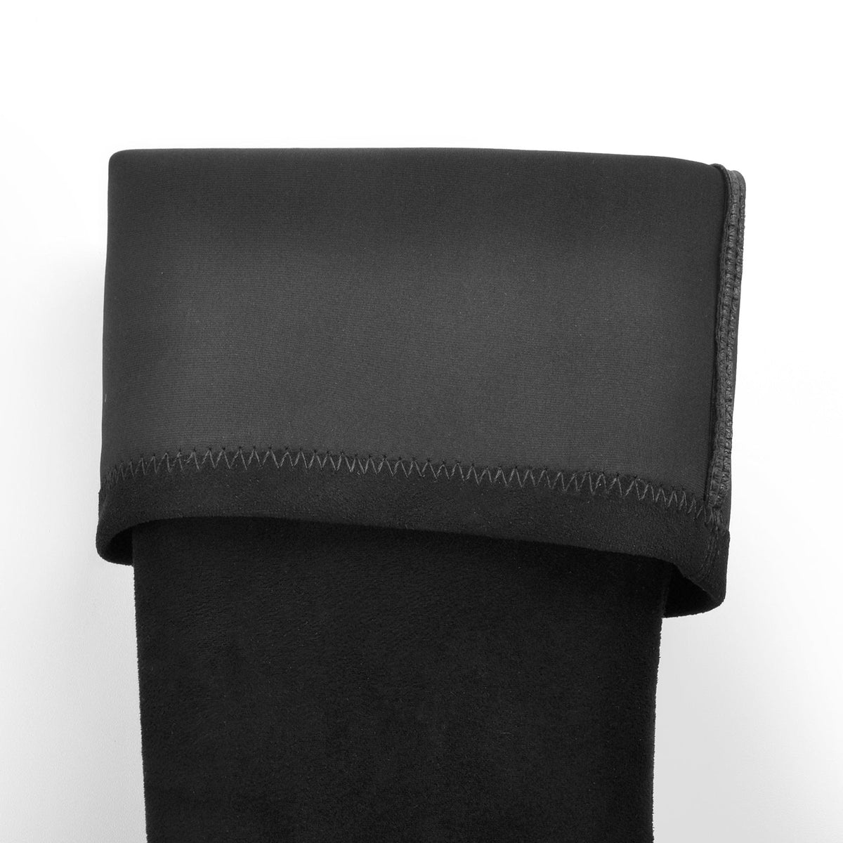Black Round Toe Suede Platform High Heel Boots - Onlymaker