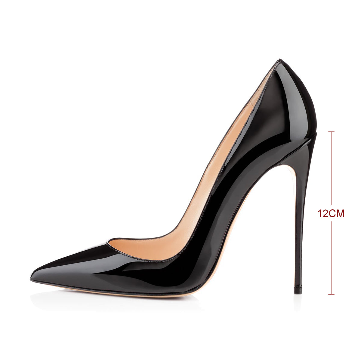 8cm 10cm 12cm Pointed Toe Slip On High Heel Pumps - Onlymaker