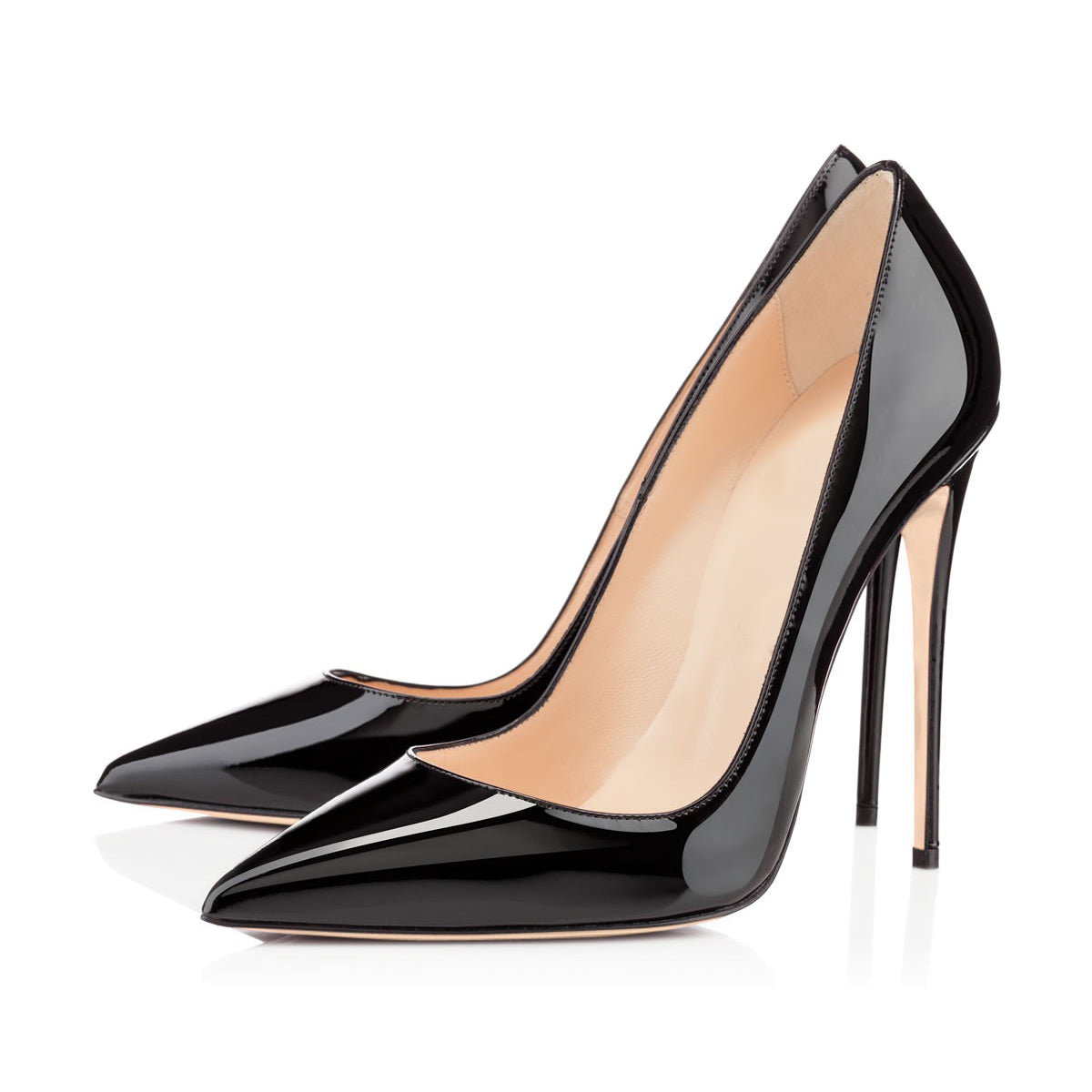 8cm 10cm 12cm Pointed Toe Slip On High Heel Pumps - Onlymaker