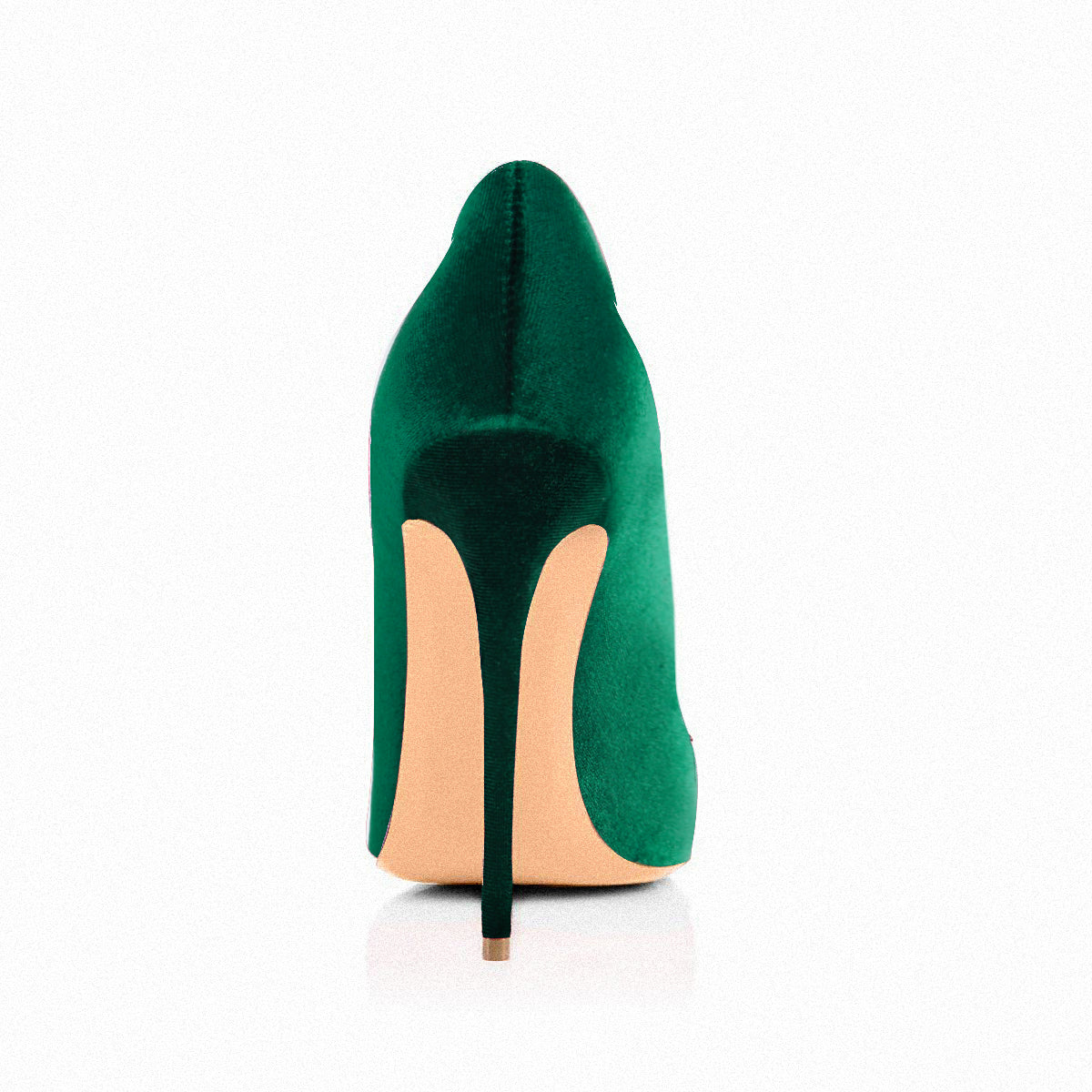 8cm 10cm 12cm Retro Green Classic Velvet Stilettos - Onlymaker