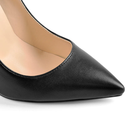 8cm 10cm 12cm Matte Pointed Toe Slip On High Heel Pumps - Onlymaker