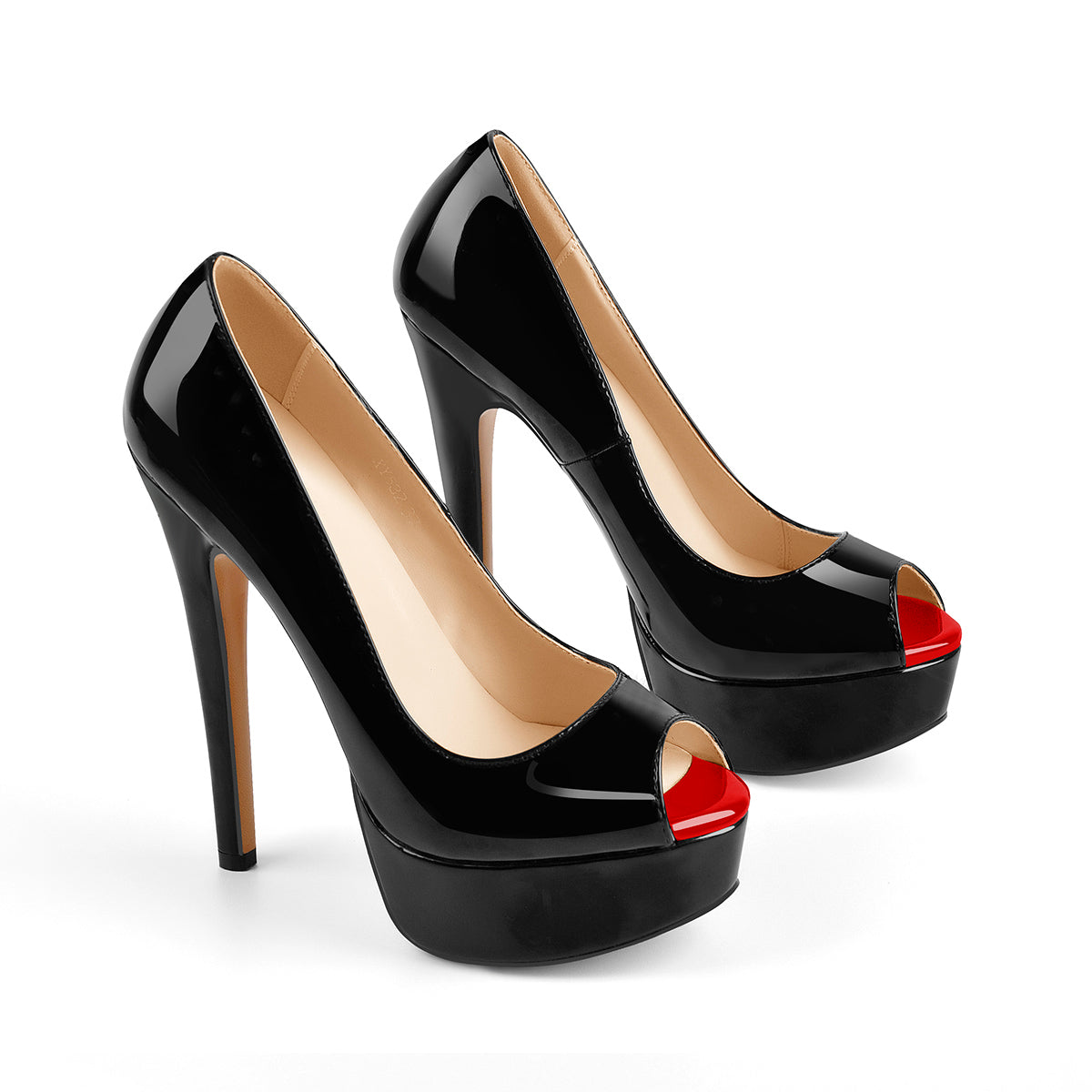 Peep Toe Platform Stiletto High Heel Pumps - Onlymaker
