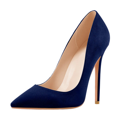 8cm 10cm 12cm Blue Pointed Toe Pumps Classic Stilettos - Onlymaker