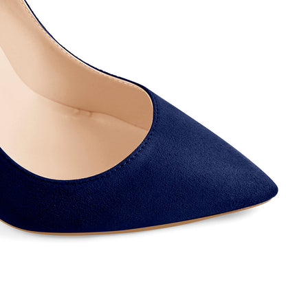 8cm 10cm 12cm Blue Pointed Toe Pumps Classic Stilettos - Onlymaker