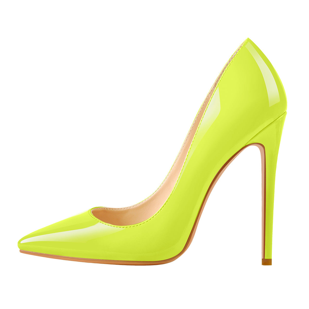 8cm 10cm 12cm Yellow Pointed Toe Pumps Classic Stilettos - Onlymaker