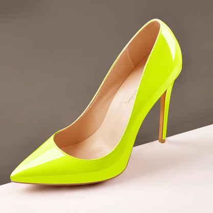 8cm 10cm 12cm Yellow Pointed Toe Pumps Classic Stilettos - Onlymaker