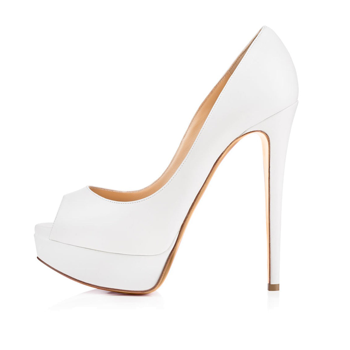 Peep Toe Pumps Platform Stiletto High Heels Pumps - Onlymaker