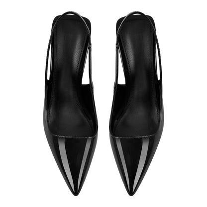 Pointed Toe Stiletto Slingback High Heels - Onlymaker