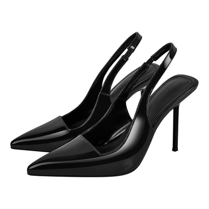 Pointed Toe Stiletto Slingback High Heels - Onlymaker