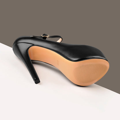 Mary Jane Platform Pointed Toe High Heels Pumps - Onlymaker