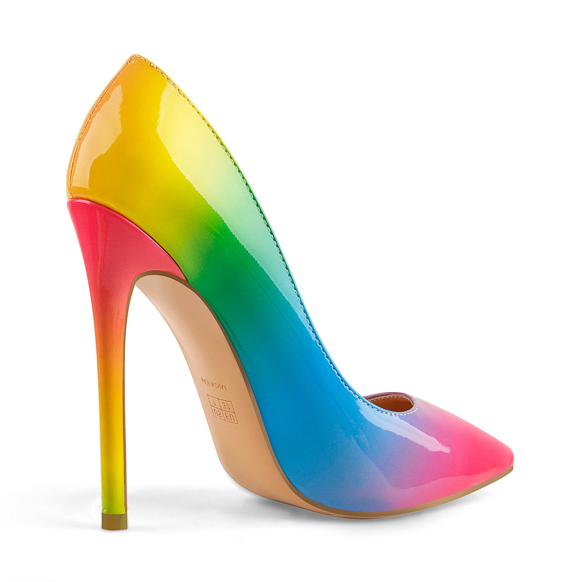 Rainbow Pointed Toe Stilettos Pumps - Onlymaker