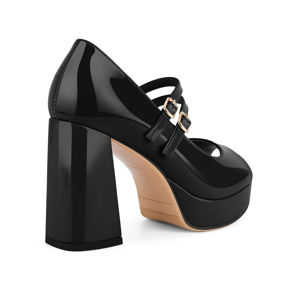 Peep Toe Platform Mary Jane Chunky Heels - Onlymaker