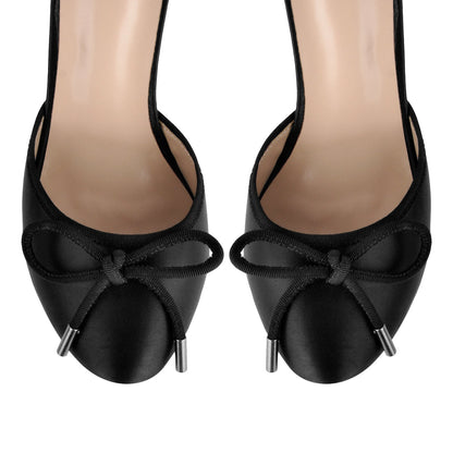 Bow Platform Ankle Lace-up Pumps - Onlymaker