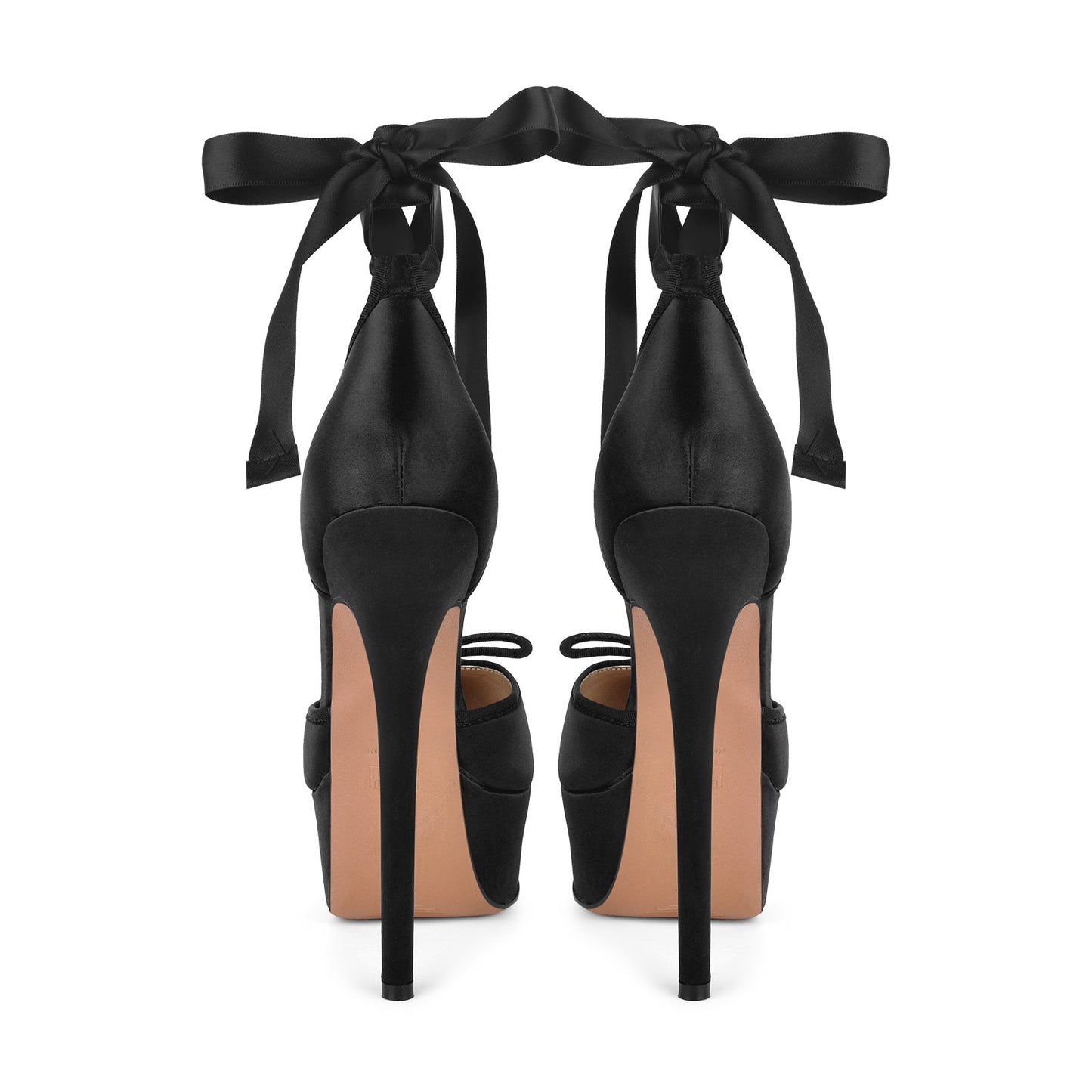 Bow Platform Ankle Lace-up Pumps - Onlymaker