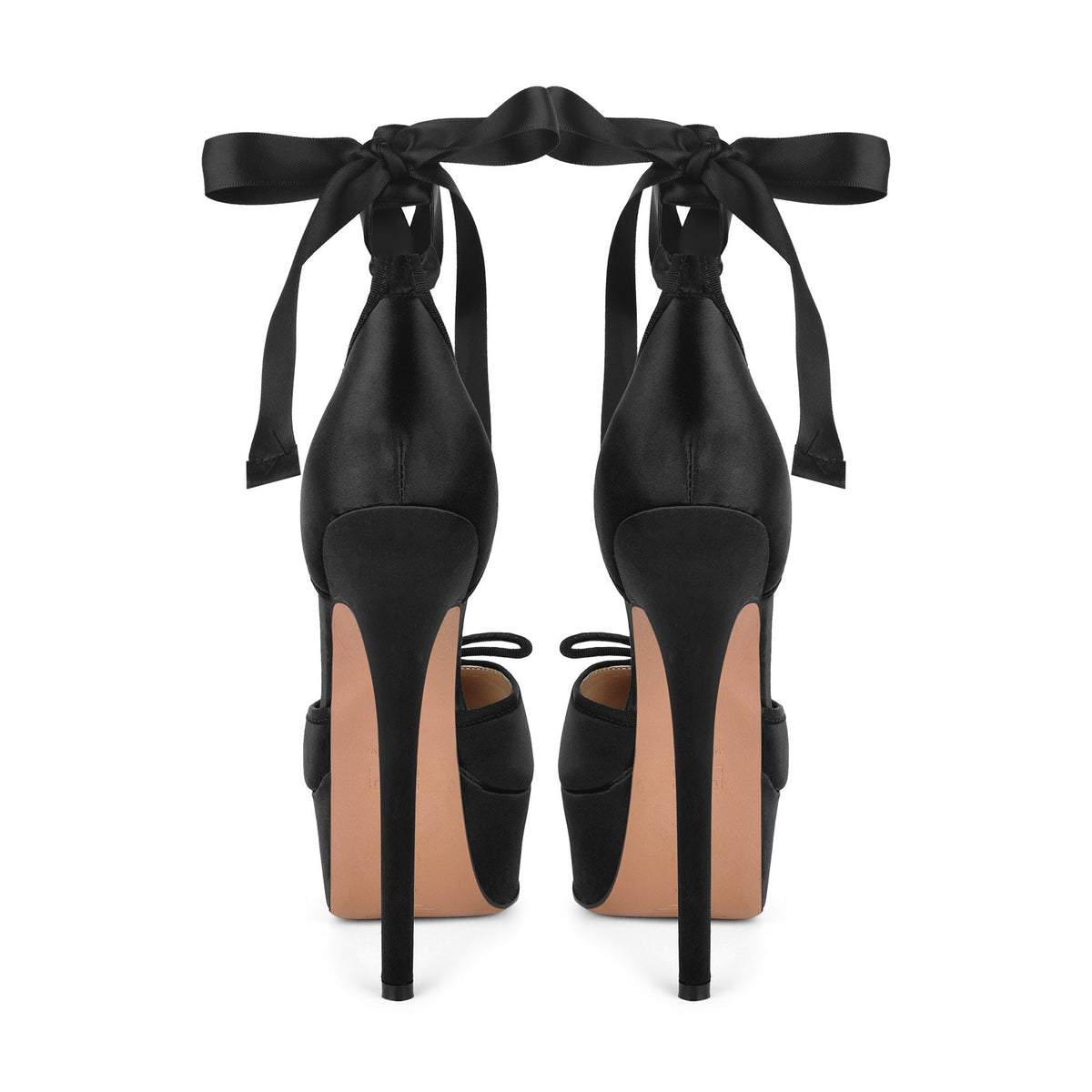 Bow Platform Ankle Lace-up Pumps - Onlymaker