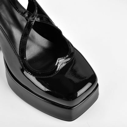 Heart Lace-up Slingback Pumps - Onlymaker