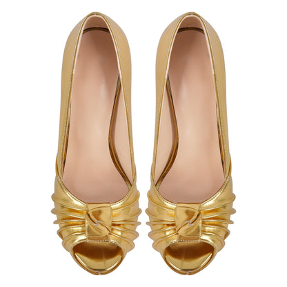 Peep Toe Platform Stiletto High Heels - Onlymaker
