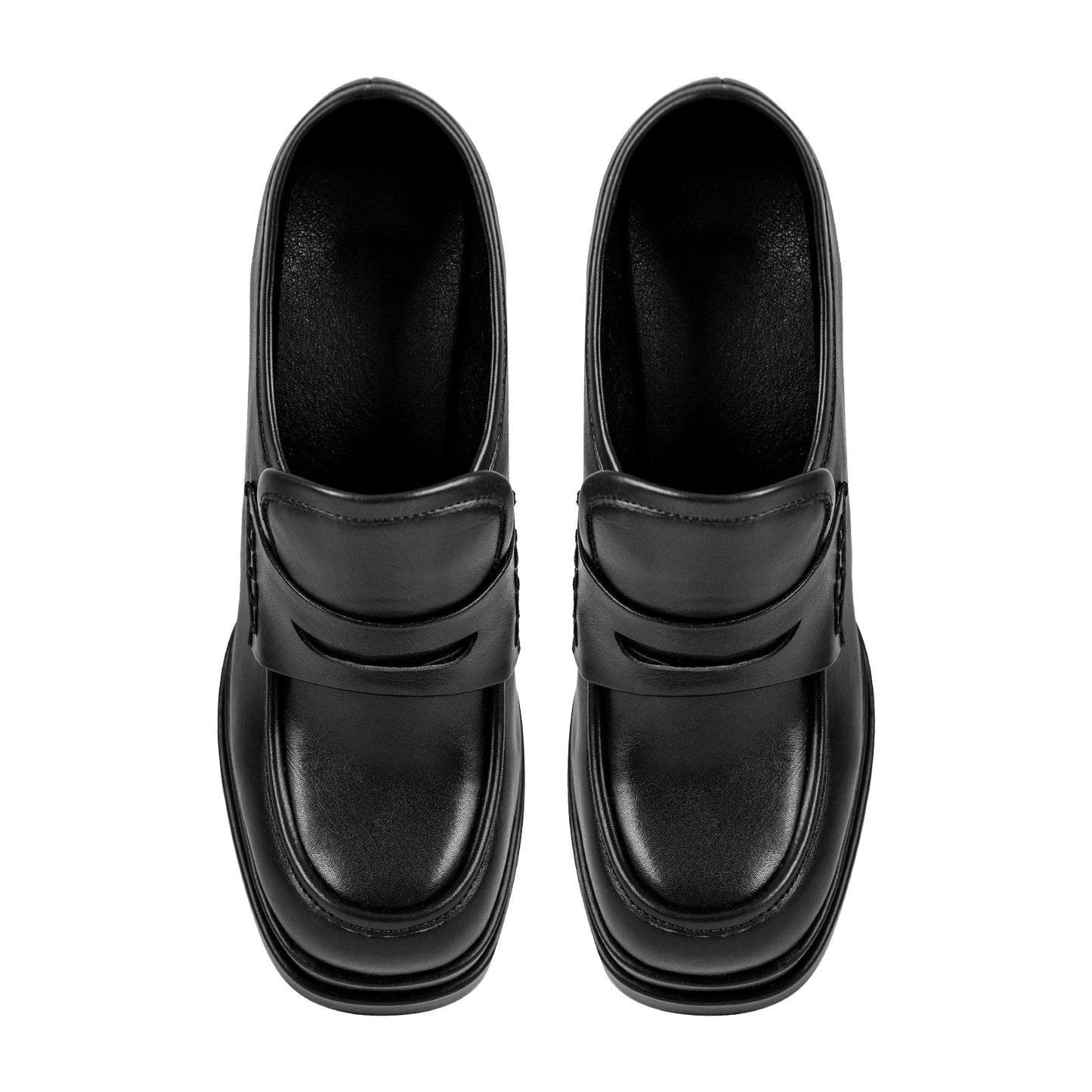 Double Platforms Chunky High Heel Loafers Pumps - Onlymaker