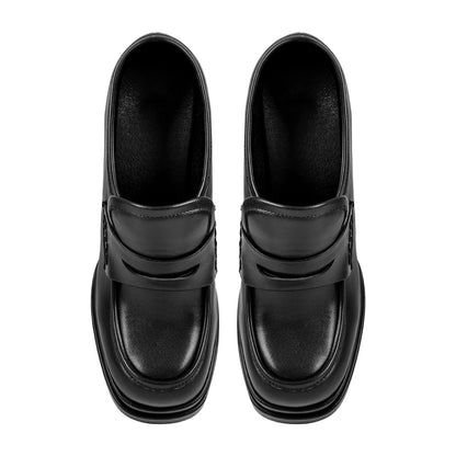Double Platforms Chunky High Heel Loafers Pumps - Onlymaker