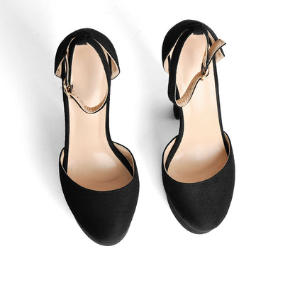 Platform Chunky High Heel Ankle Straps Pumps - Onlymaker