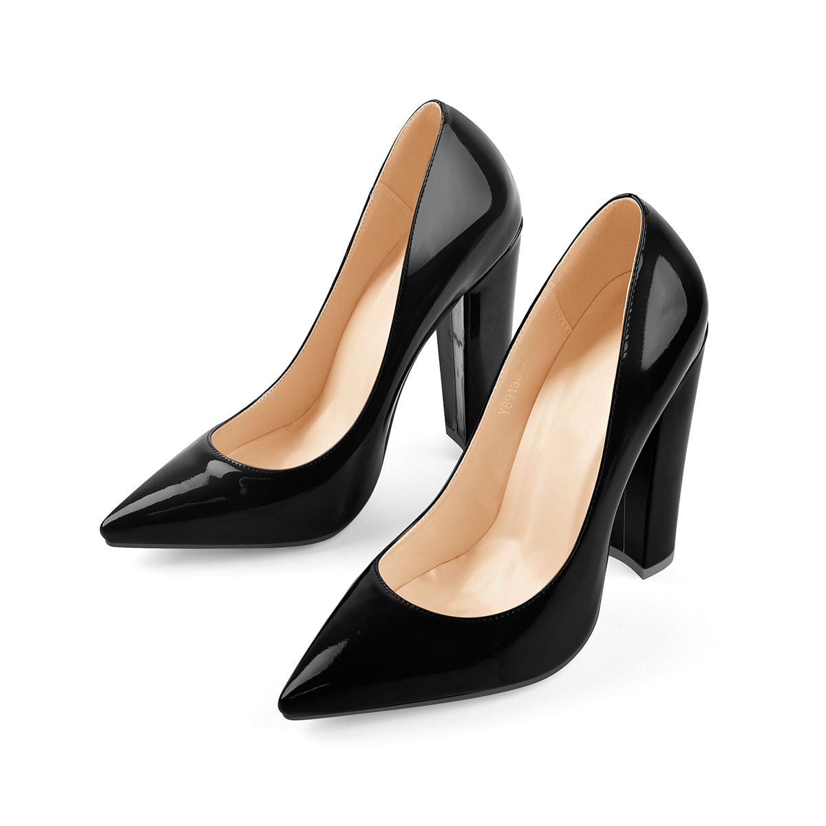 Elegant Classic Pointed Toe Chunky Heels Pumps - Onlymaker