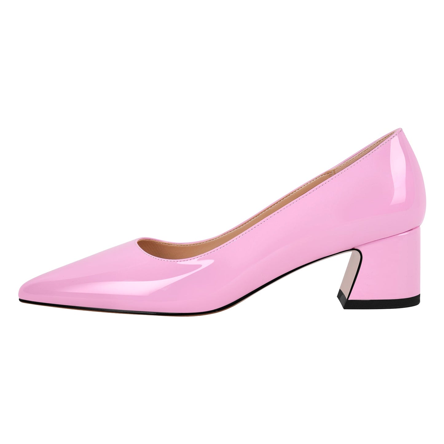 Pointed Toe Chunky Heel Classic Pumps - Onlymaker