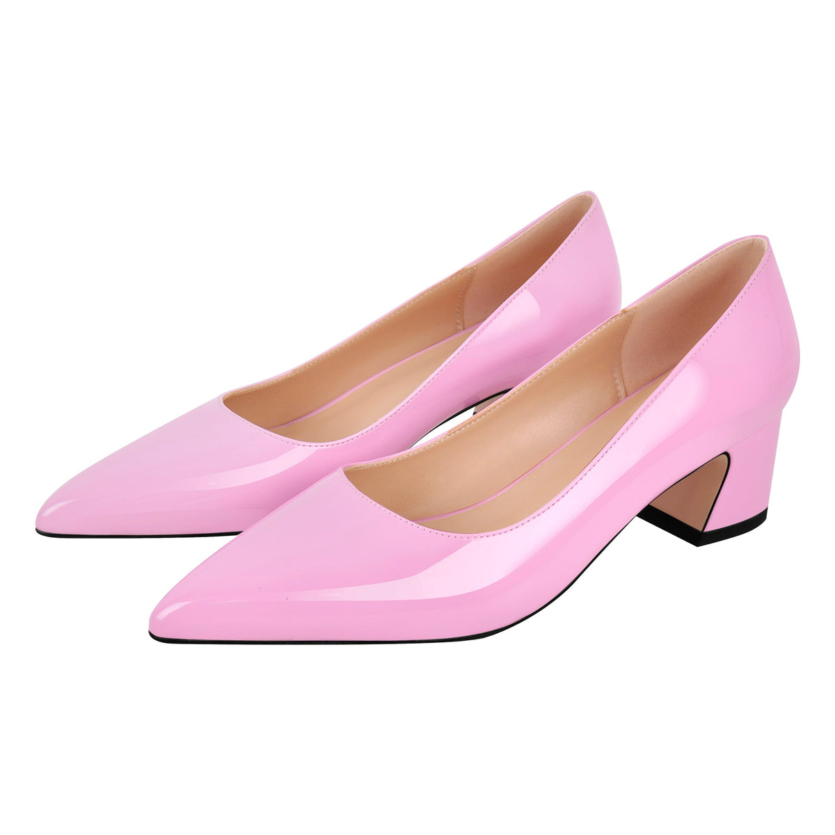 Pointed Toe Chunky Heel Classic Pumps - Onlymaker