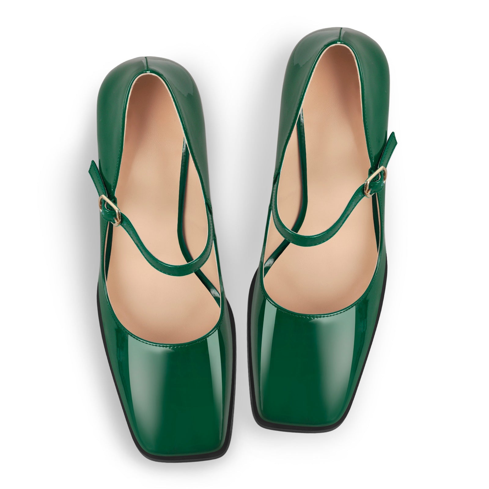 Mary Jane Square Toes Chunky Heels Pumps - Onlymaker