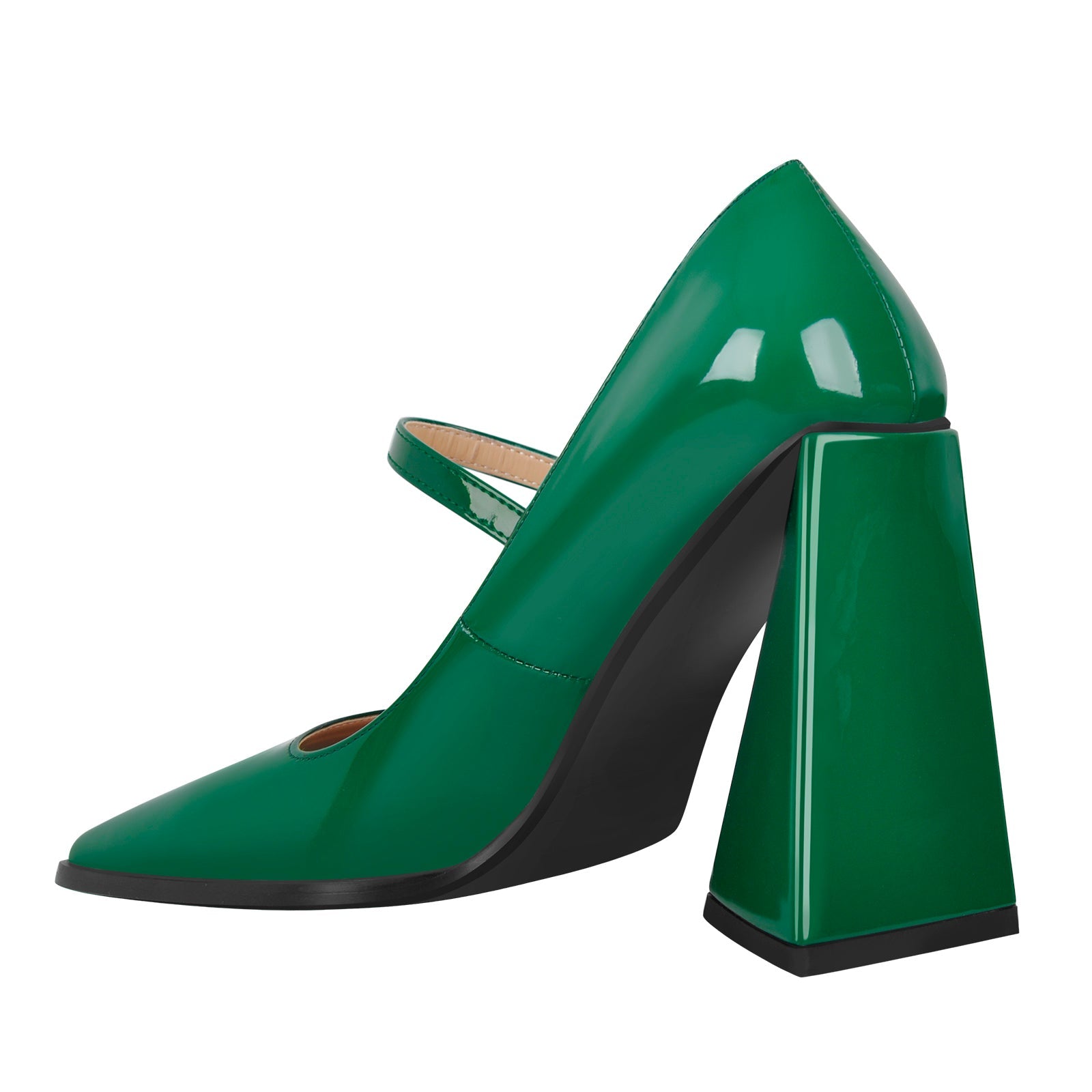 Mary Jane Square Toes Chunky Heels Pumps - Onlymaker