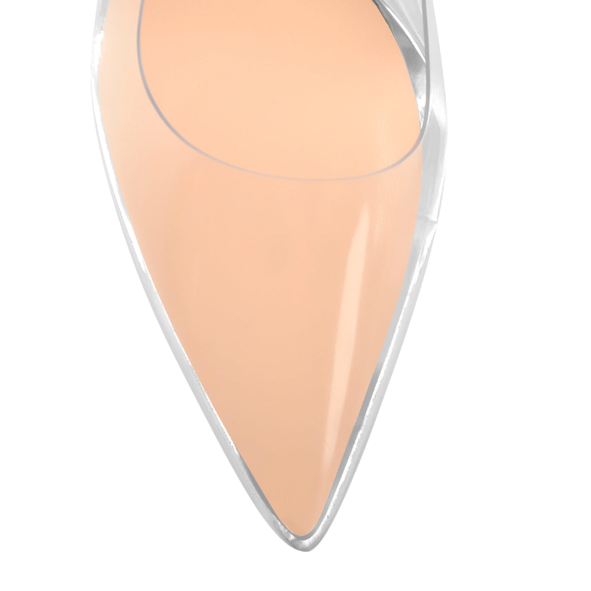 Transparent Pointed Toe Slip on High Heel Stiletto Pumps - Onlymaker