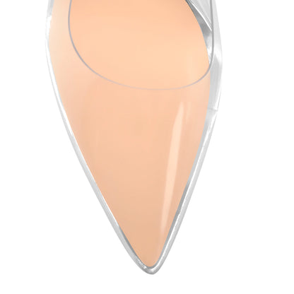 Transparent Pointed Toe Slip on High Heel Stiletto Pumps - Onlymaker