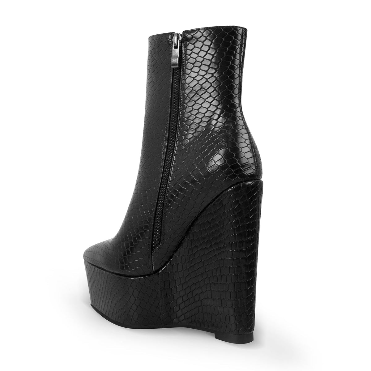 Platform Wedge High Heel Ankle Boots - Onlymaker