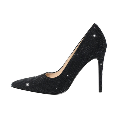 Rhinestone Pointed Toe Stiletto Pumps - Onlymaker