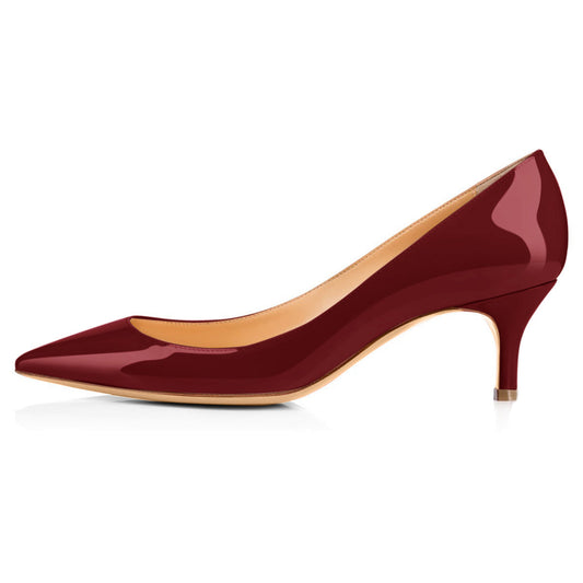 Onlymaker Pumps Burgundy 2.5 inches Heels - Onlymaker