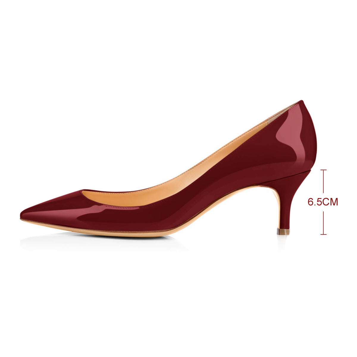 Onlymaker Pumps Burgundy 2.5 inches Heels - Onlymaker