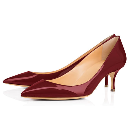 Onlymaker Pumps Burgundy 2.5 inches Heels - Onlymaker