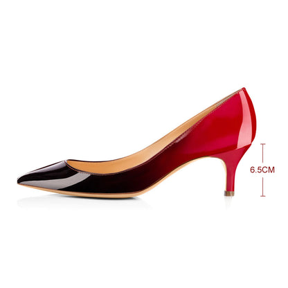 Onlymaker Pumps Black Red Gradient 2.5 inches Heels - Onlymaker