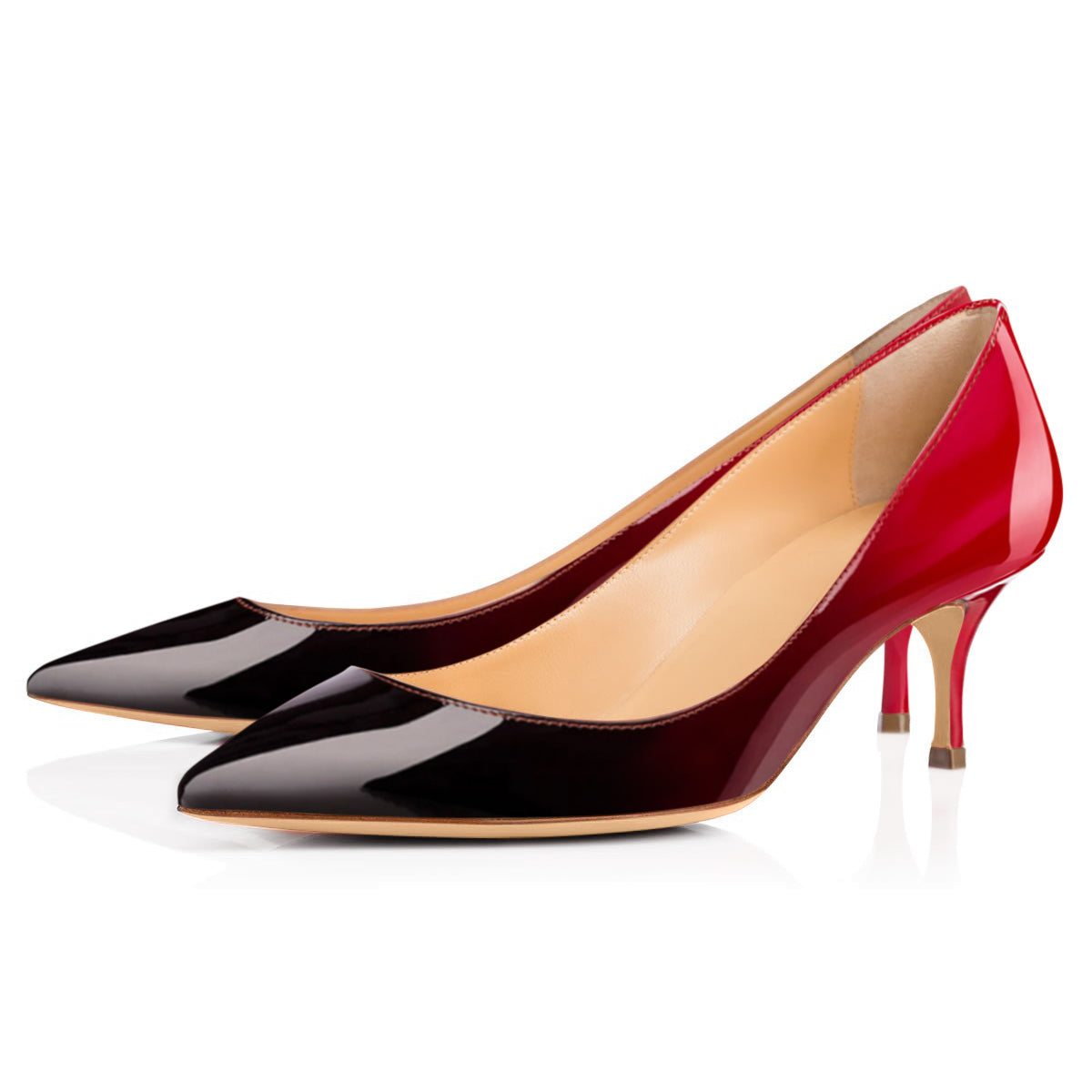 Onlymaker Pumps Black Red Gradient 2.5 inches Heels - Onlymaker