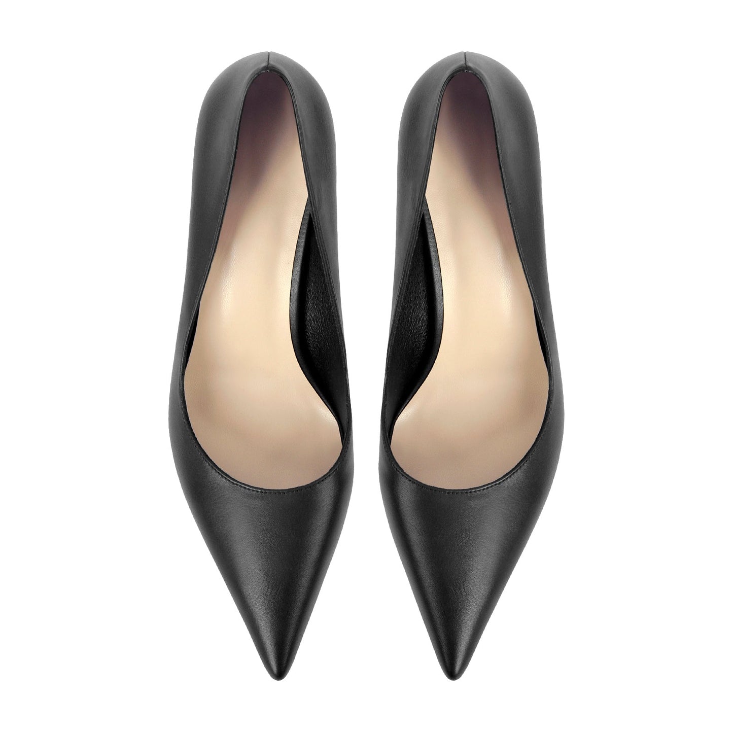 Black Slip on Mid Heel Pumps - Onlymaker