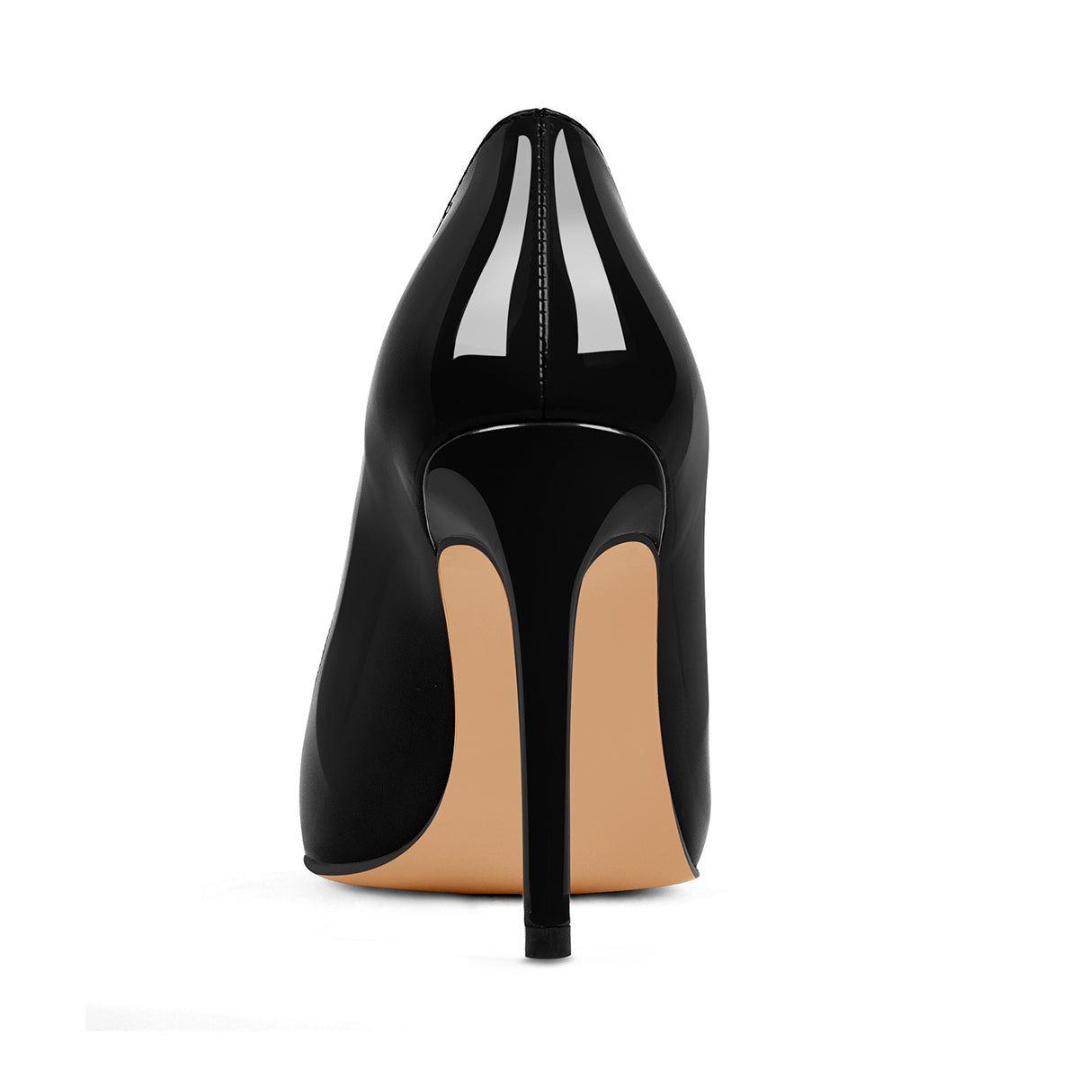 Patent Black Pointed Toe High Heel Stiletto Pumps - Onlymaker