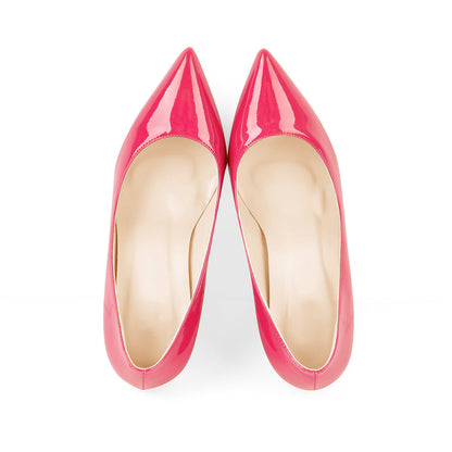 Basic Pumps Pointed Toe Chunky High Heels - Onlymaker