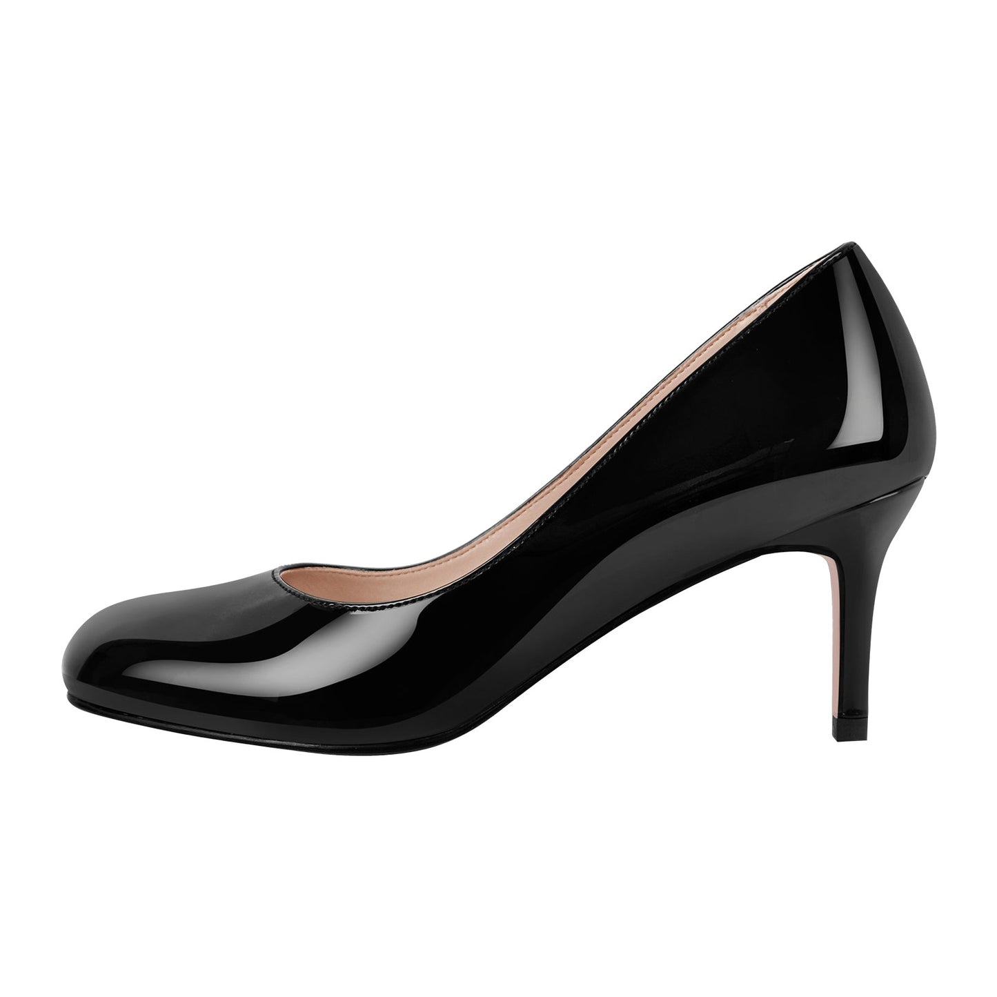 Round Toe Classic Stiletto Pumps - Onlymaker