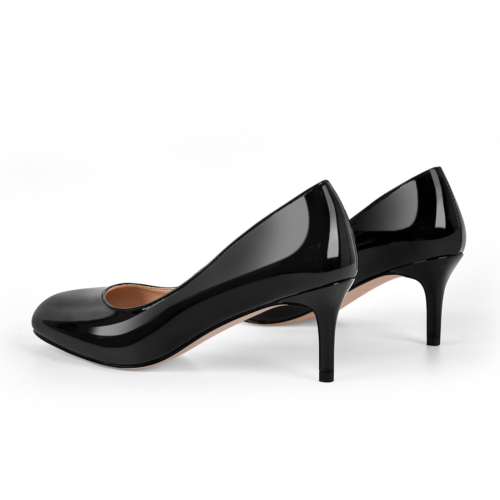 Round Toe Classic Stiletto Pumps - Onlymaker