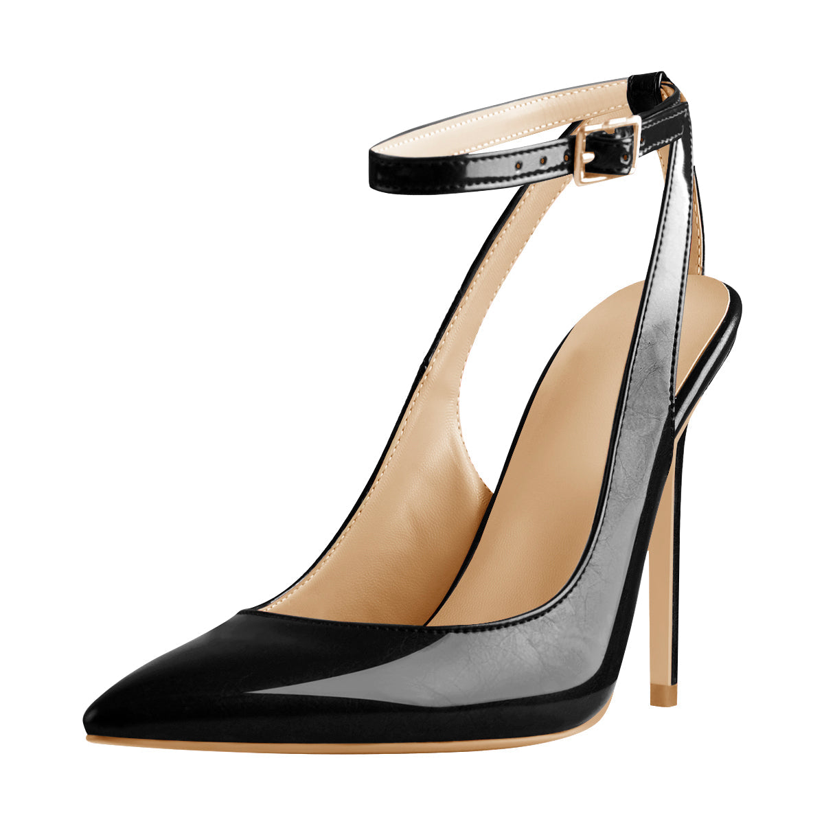 Pointed Toe Ankle Strap Stiletto Pumps - Onlymaker