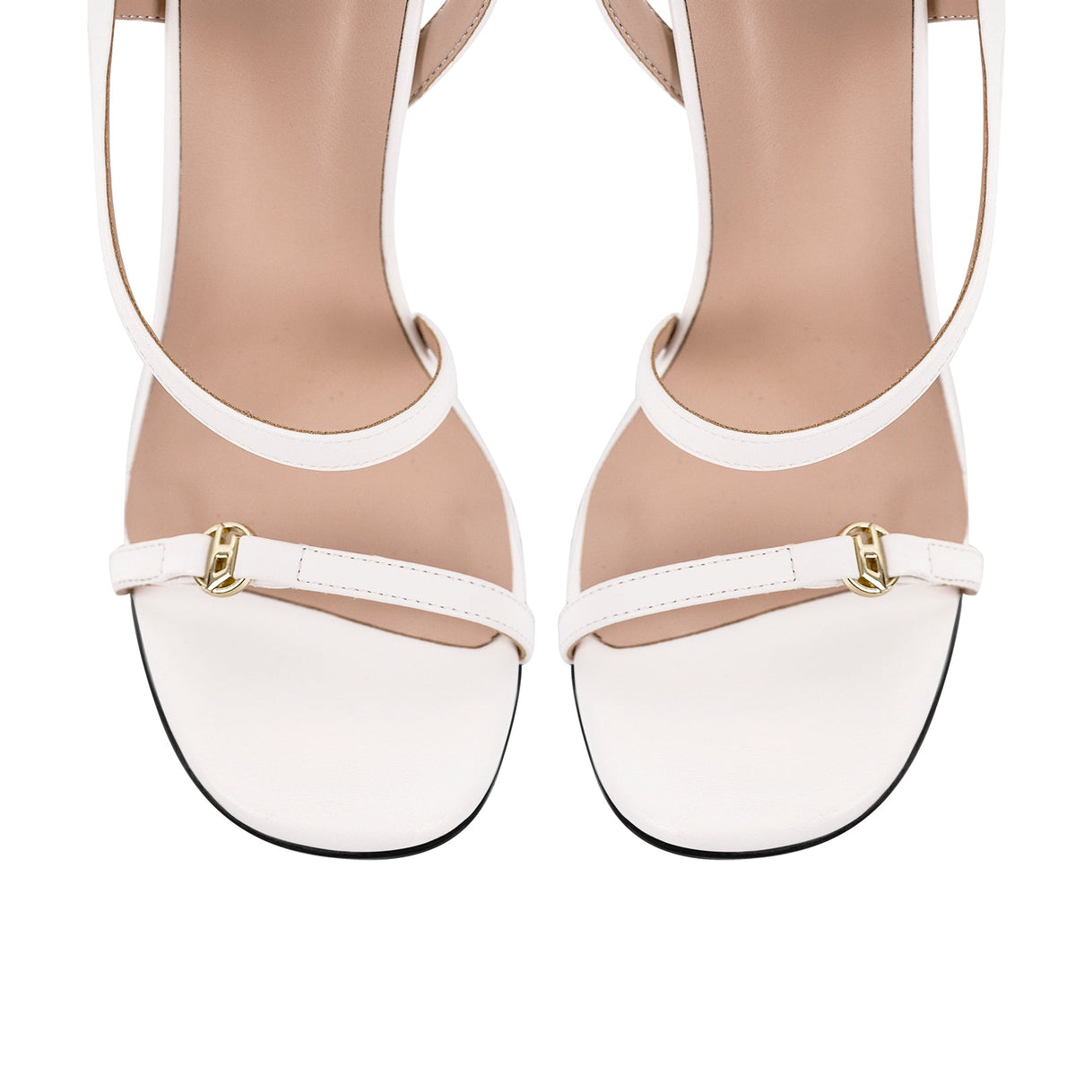 Square Toe Strap Slingback Stiletto Sandals - Onlymaker