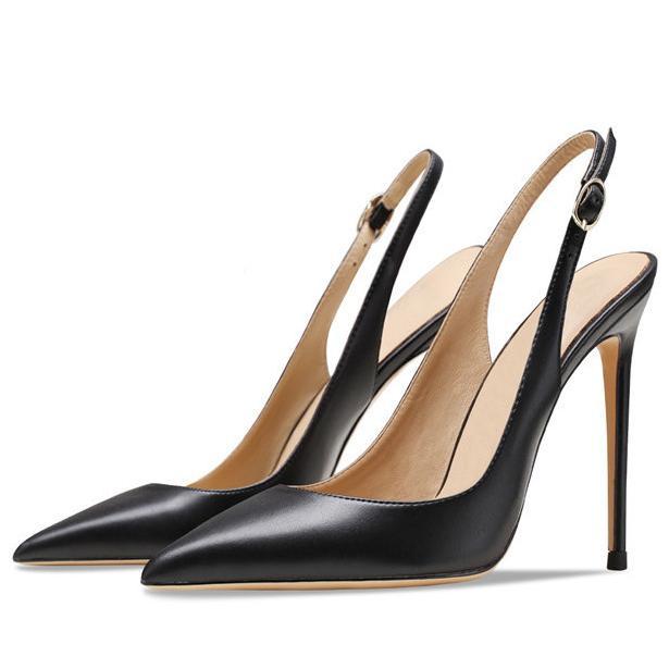 Pointed Toe Stiletto Slingback Pumps - Onlymaker