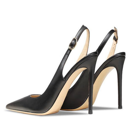 Pointed Toe Stiletto Slingback Pumps - Onlymaker
