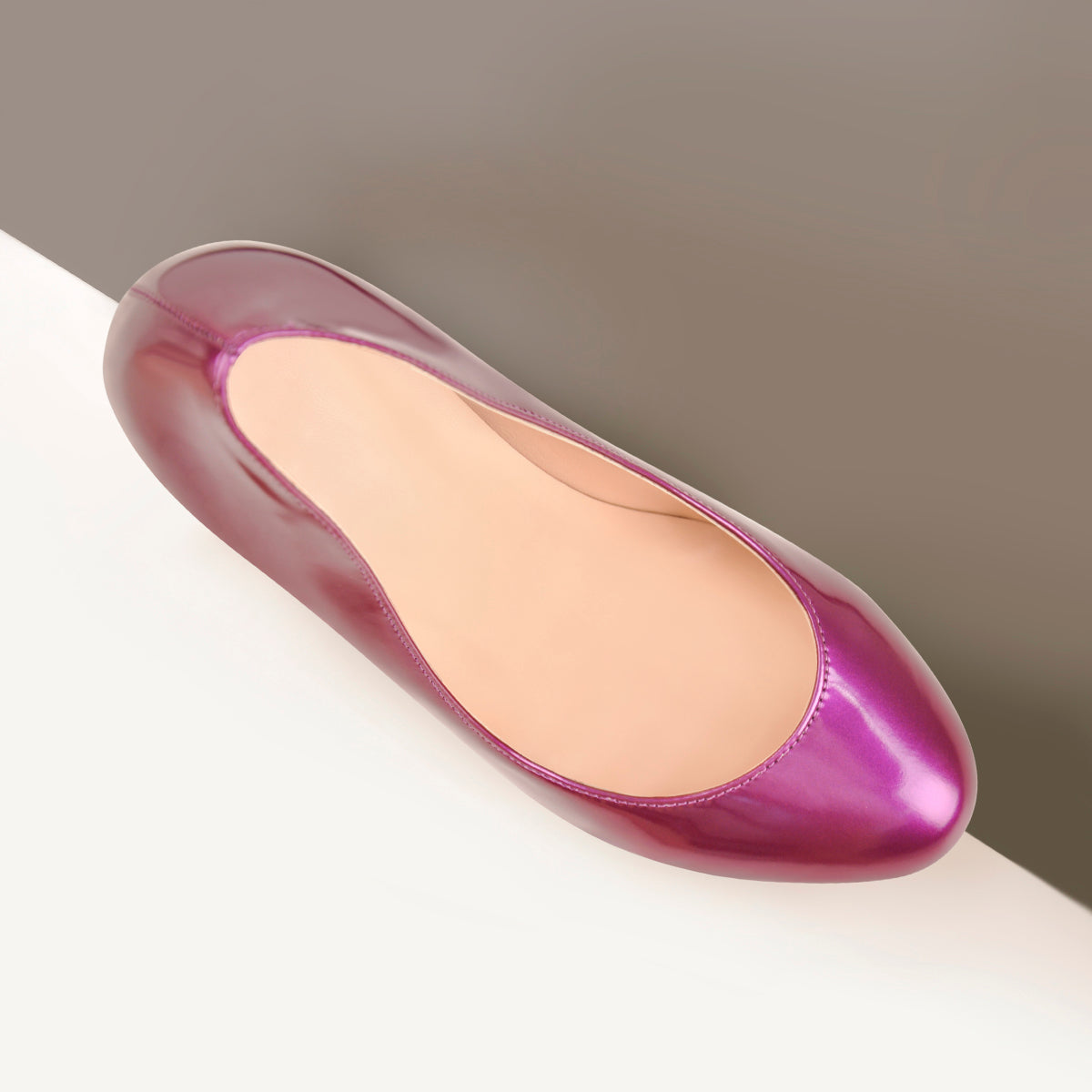 Round Toe Stiletto High Heel 3CM Platform Purple Slip On Pumps - Onlymaker