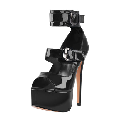 Peep Toe Platform Sandals High Heel Stilettos - Onlymaker